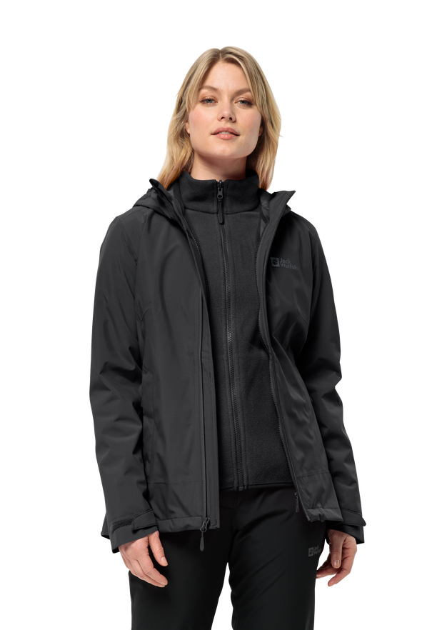 MOONRISE 3IN1 JKT W black S JACK WOLFSKIN