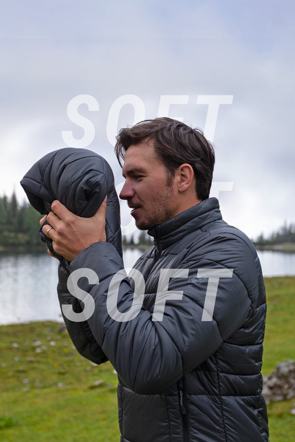 Man feels jacket